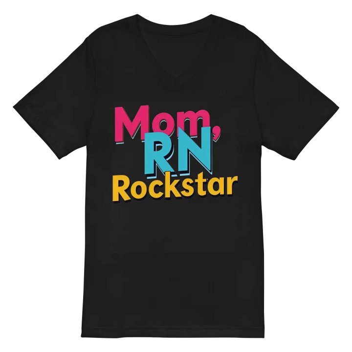 Mom, RN Rockstar V-Neck Tee product image (3)