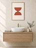 Mid Century Hourglass Print | Abstract Bathroom Wall Art