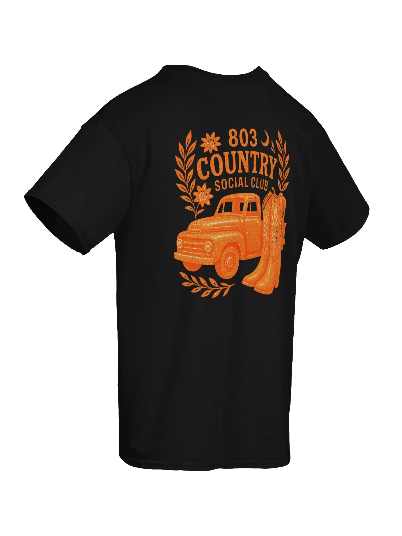 803 Country Social Club Vintage Western Logo Tee Orange Detail product image (8)