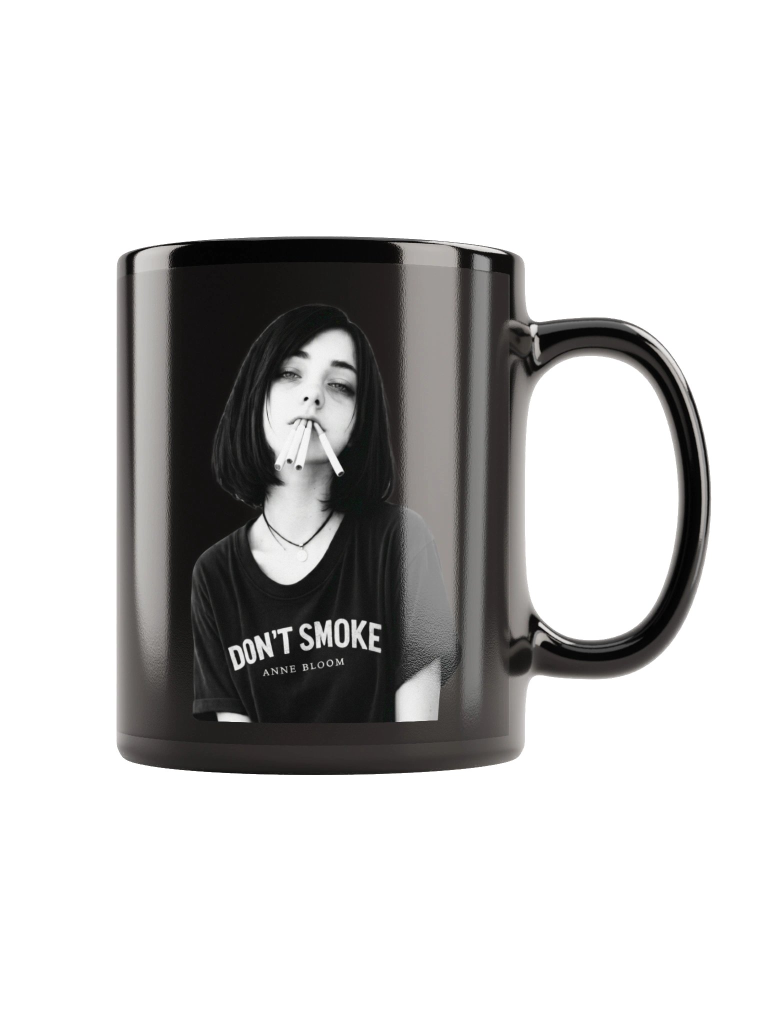 Black Glossy Mug - DON’T SMOKE product image (6)