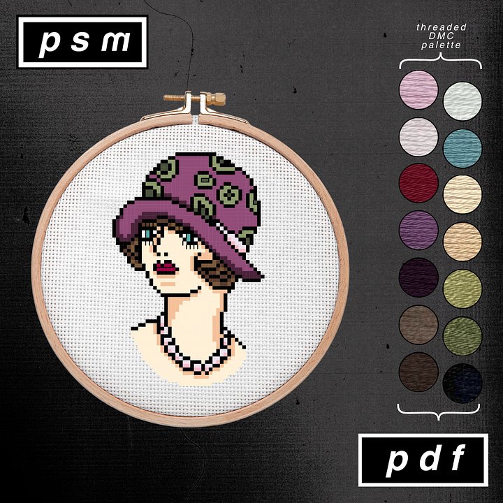 Percy Waters Cloche Hat Lady Head product image (1)