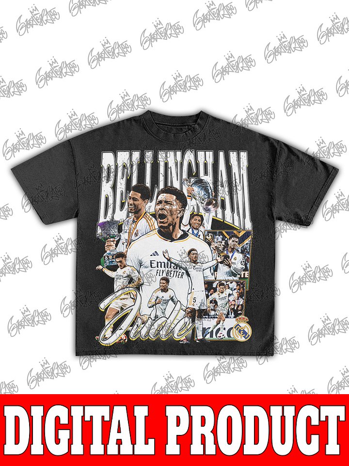 Jude Bellingham Real Madrid Midfielder Number 5 Vintage Football Bootleg Graphic product image (1)