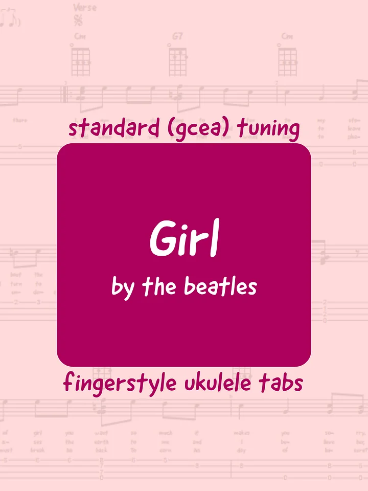 The Beatles - Girl (uke tabs) product image (1)