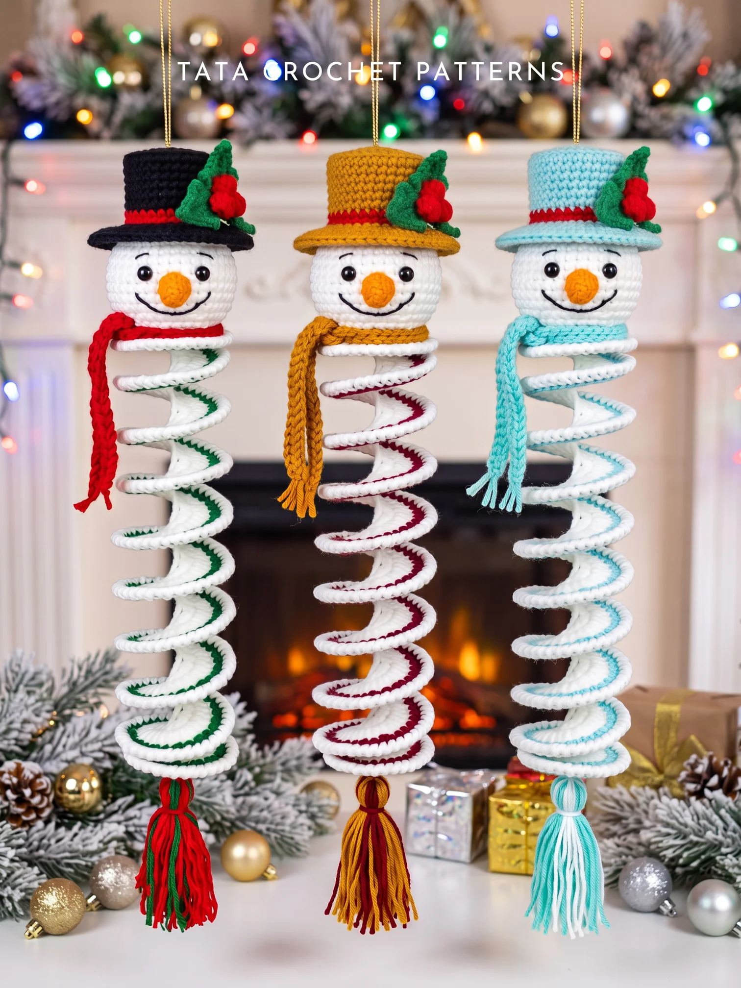 PDF Pattern | Crochet Snowman Wind Spinner | Christmas Gift & Decor product image (1)