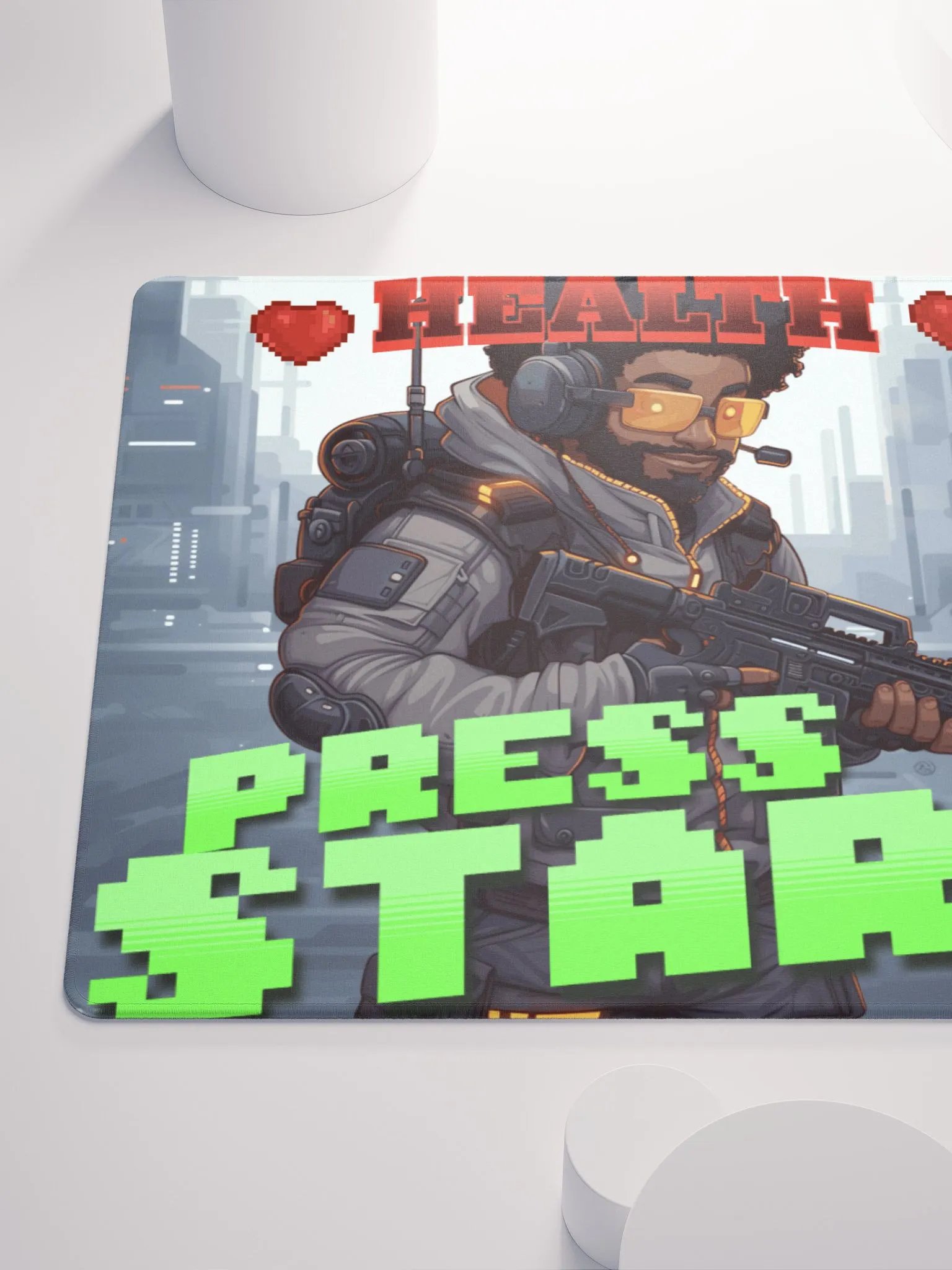 Shadoss HD - Press Start Mouse Mat product image (6)