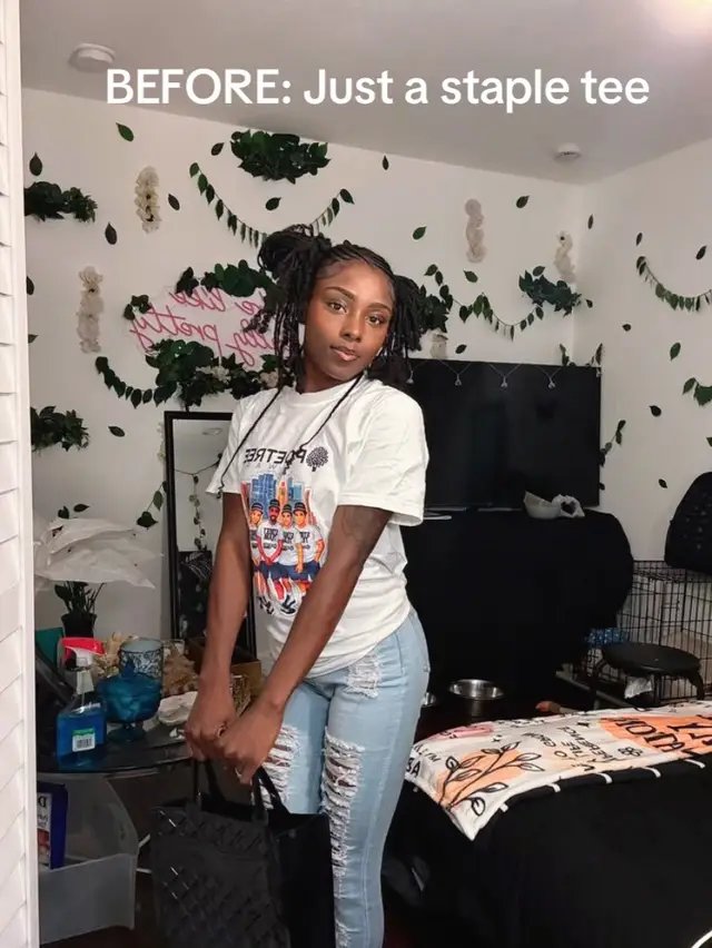 I started with six designs and sent one of my favorite plain tees to the ultimate creative, @Theluxequality . She really turned it into a masterpiece! It began as a simple blank canvas and a quick box sent over to Poetreeware.com. What came back was absolute wearable art. This was an exsiquite collab—we don’t just buy things, we collaborate, support our people, and let creatives do what they do best. Every single detail on this tee upgrade ya screams intention. It’s custom, dripping, and entirely one-of-a-kind. If you’re not upgrading your wardrobe with pieces that tell a real story and support independent visionaries, what are you even doing? ✨ The Vibe: Elevated streetwear meets BLINGed. 💡 The Rule: Always bet on creative friends. 🛍️ The Plug: Head over to Poetreeware.com to see ⓌⒽⒶⓉ'Ⓢ_ⓊⓅ with our full collection. Feel free to create with us!  #WearableArt #CustomTee #SupportCreatives #Poetreeware 