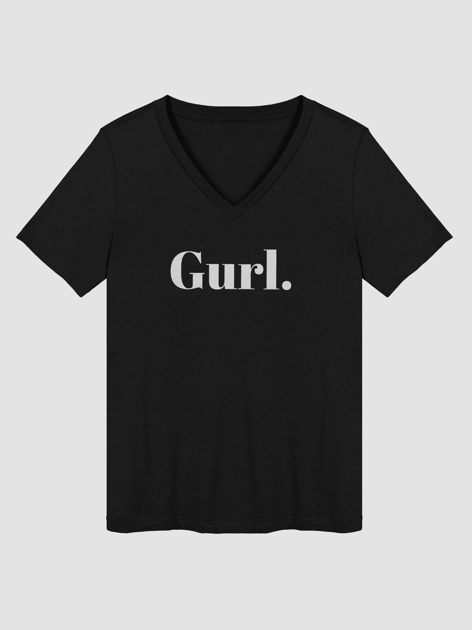Gurl Relaxed V-Neck Tee - White product image (3)