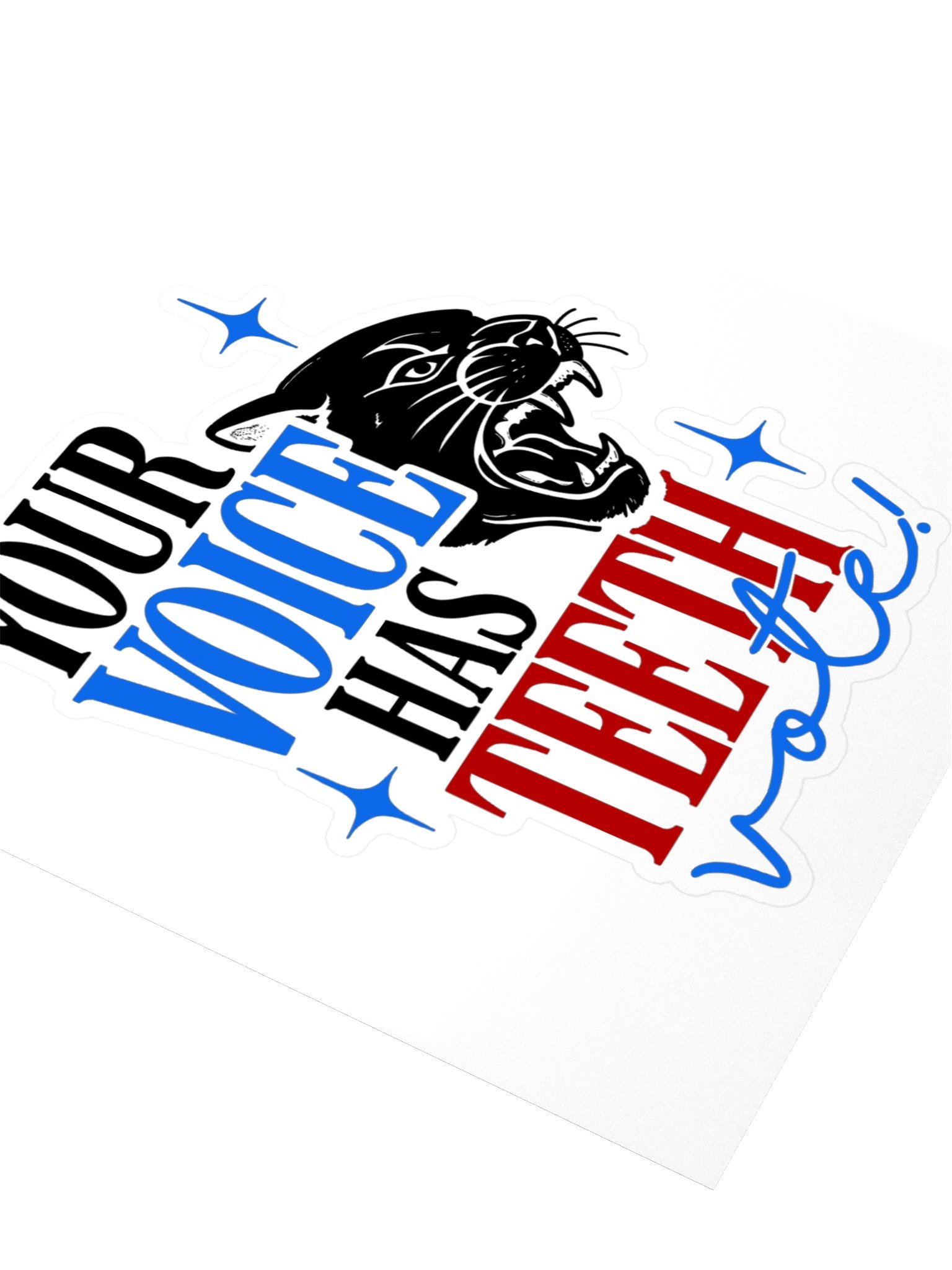 Your Voice Has Teeth Kiss Cut Sticker product image (3)