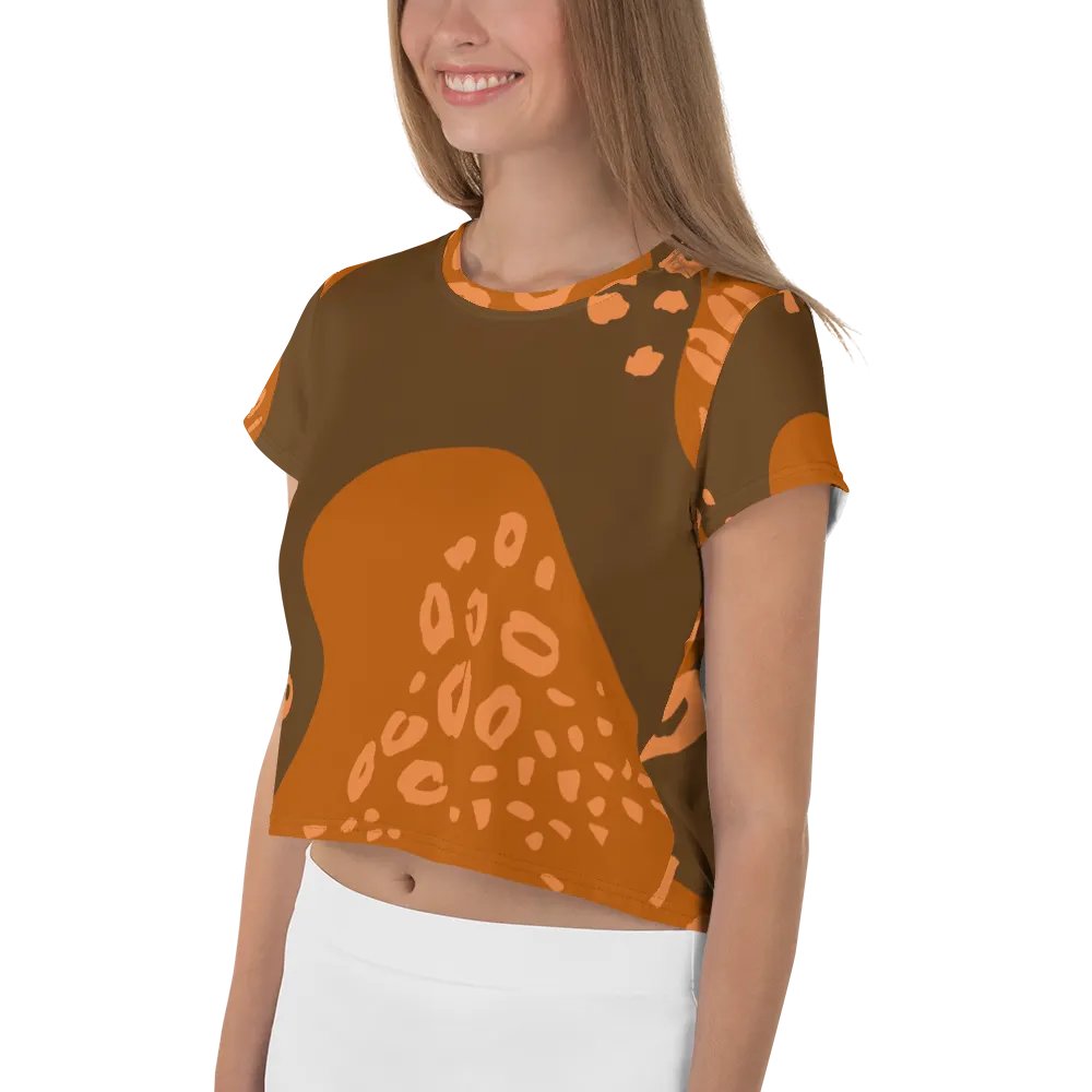 Orange Jungle Allure Crop Tee product image (3)