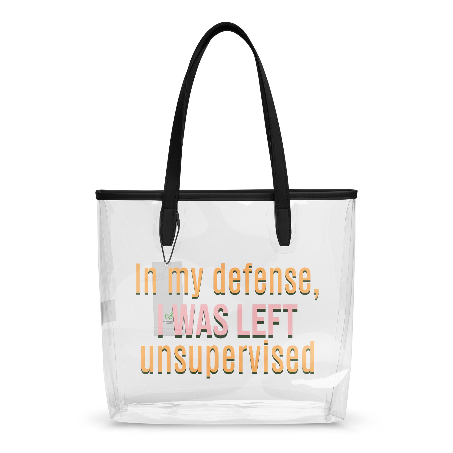 "Unsupervised" Clear Tote Bag product image (4)