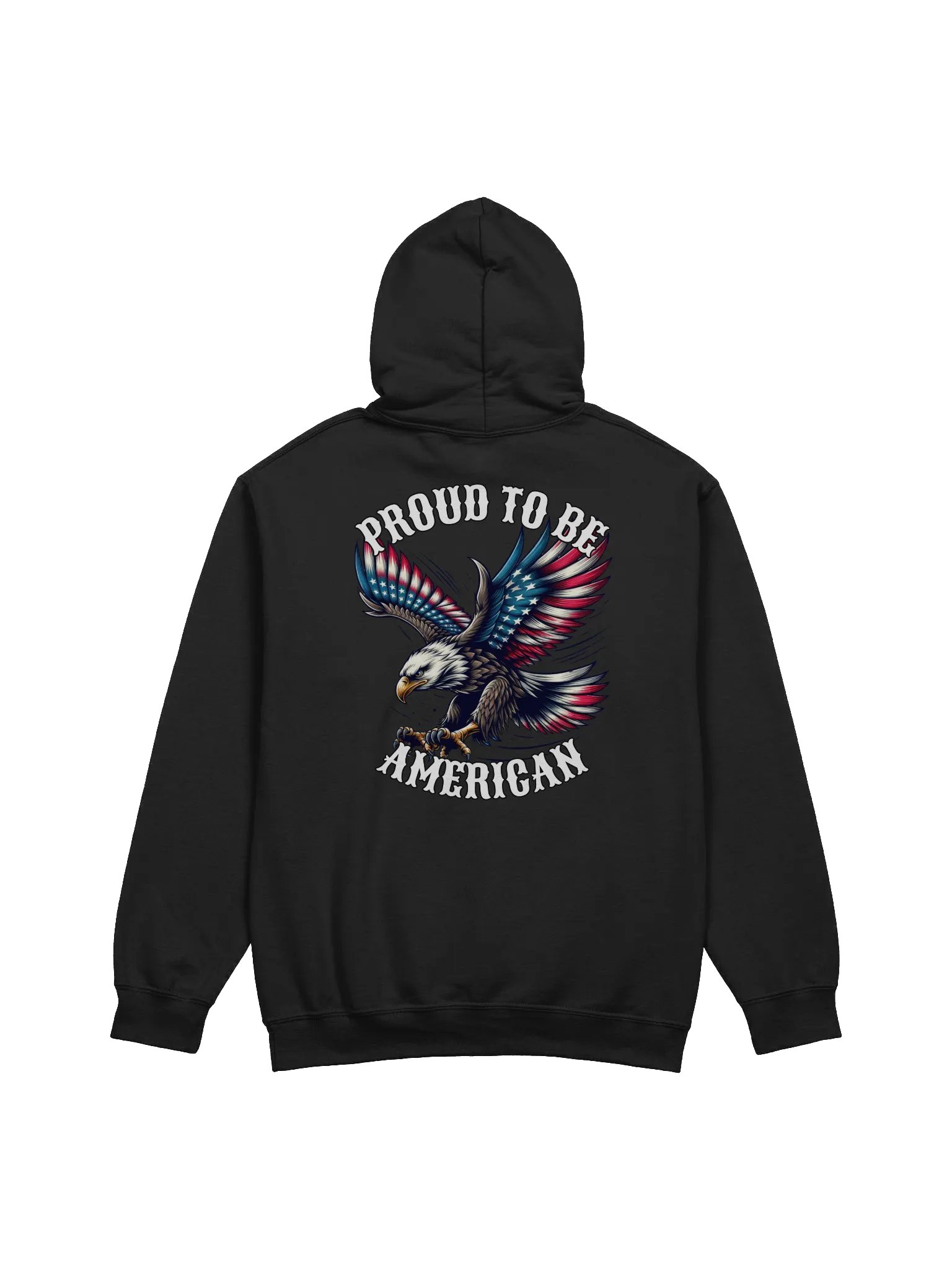 Proud to Be American Hoodie | USA Flag Bald Eagle Pullover for Patriotic Americans product image (3)
