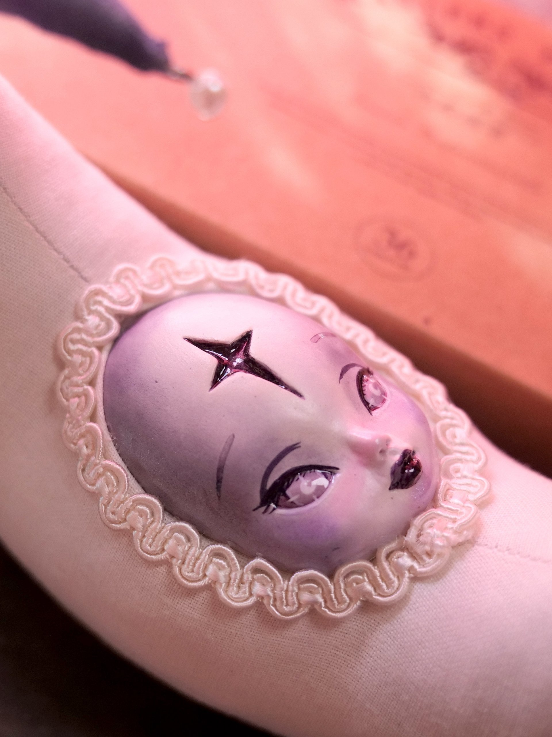 Celestial Moon Decorative Doll Face | Luna | Clay Cast, Hand Painted Face product image (3)