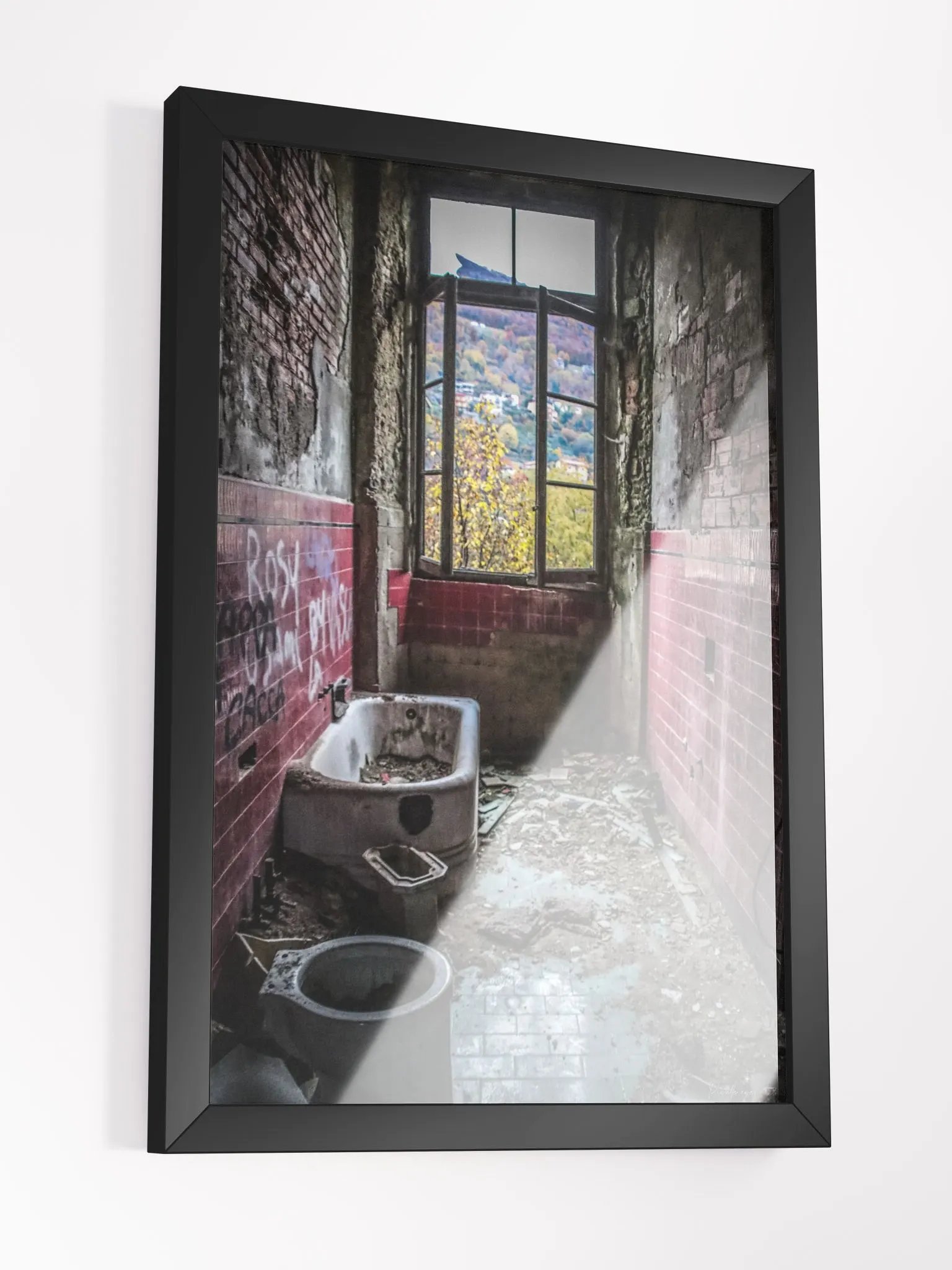 Print Fine Art - Faded Reflections – The Forgotten Bathroom of an Abandoned Collegio-Urbex Italy product image (5)