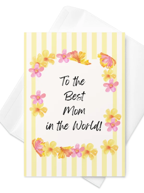 Best Mom Floral Mother’s Day Card product image (23)