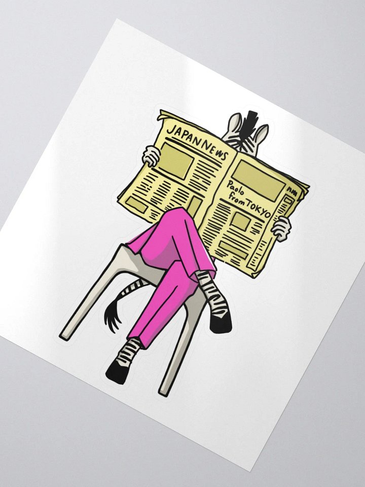 Newspaper Zebra Sticker product image (2)