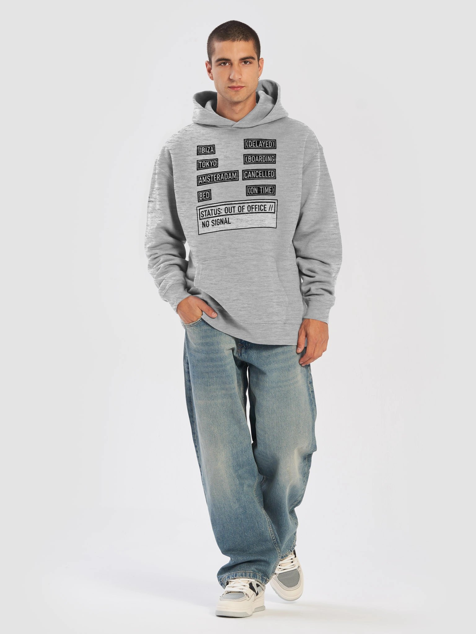 The Airport Departure Lounge // Oversized Hoodie Grey product image (5)