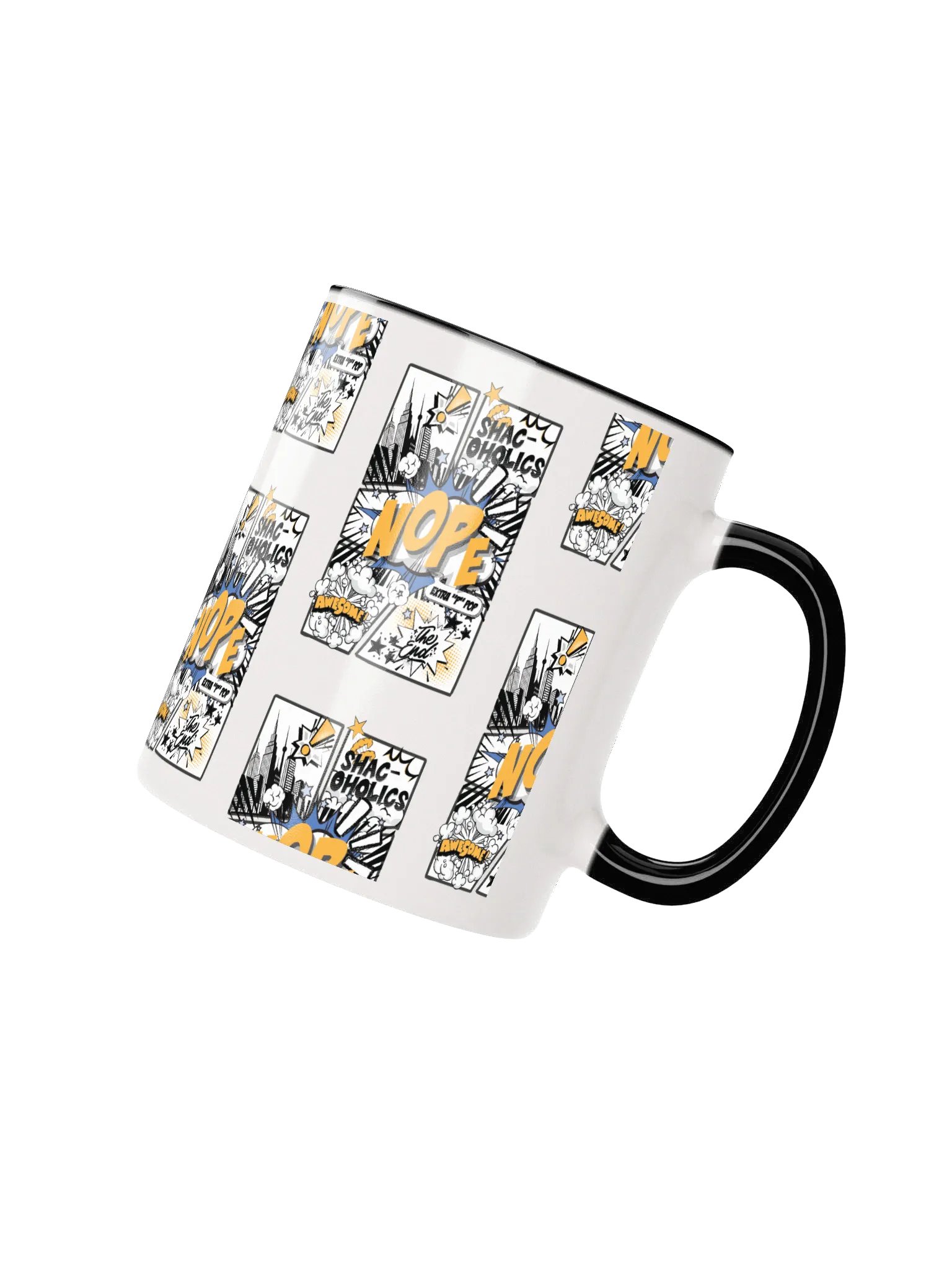 Shac-oholics Comic Blast Mug - Golden Yellow 