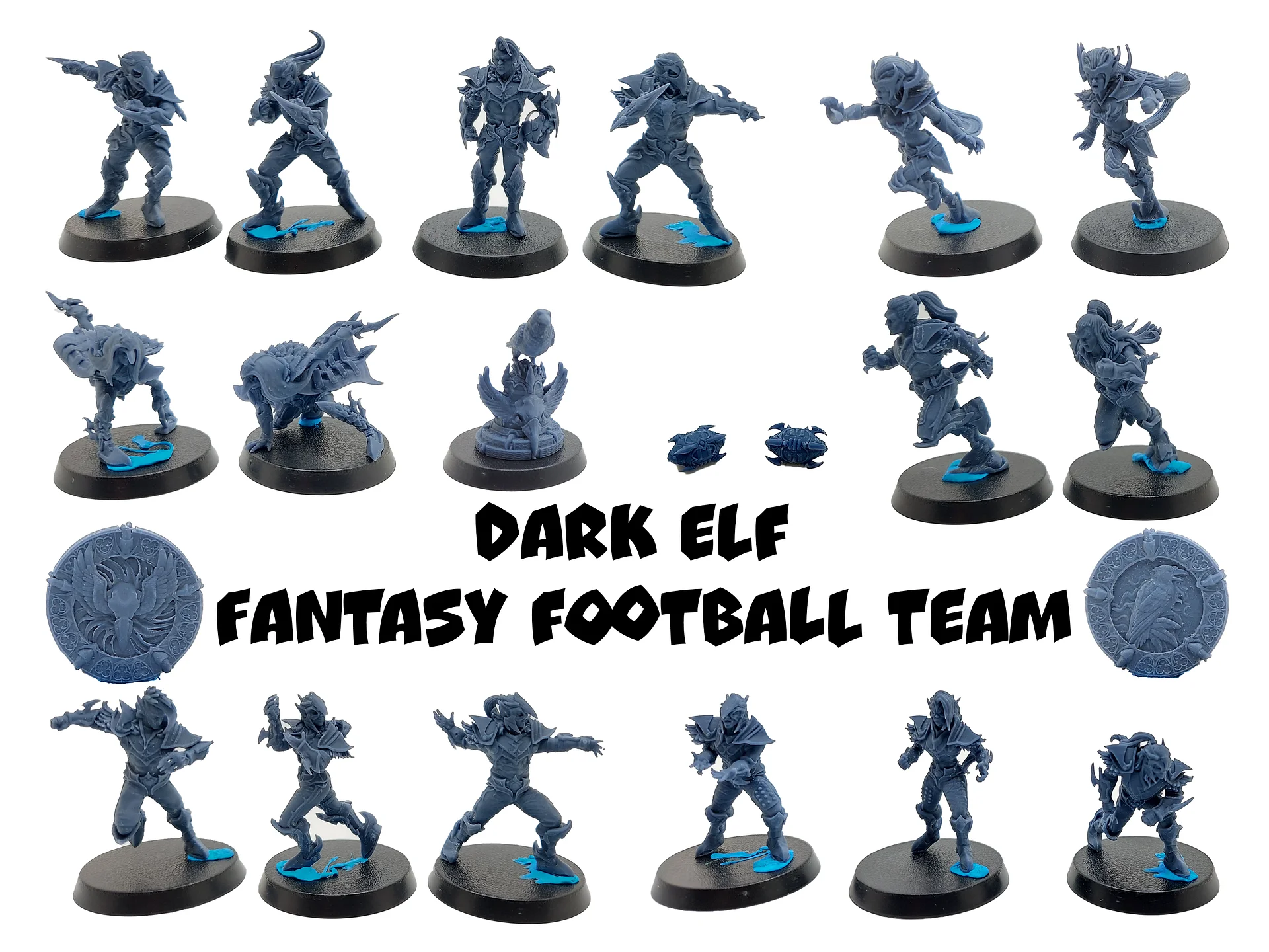 Dark Elf Fantasy Football Team - UGNI Miniatures product image (1)