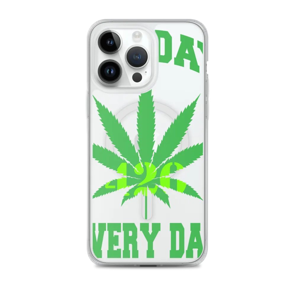 420 - Cannabis Leaf | MagSafe® iPhone® Clear Case product image (1)