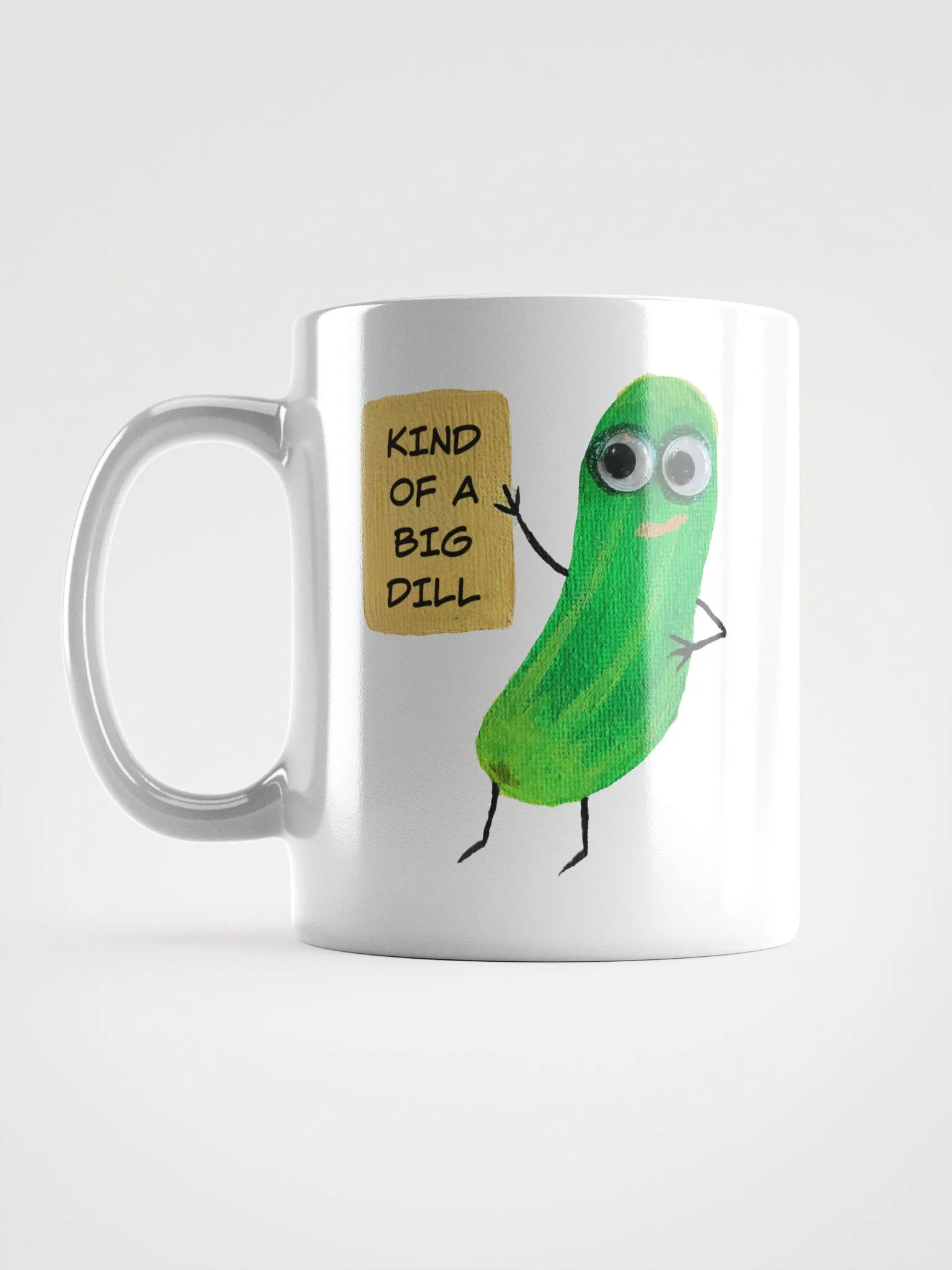 Emotional Support Pickle White Glossy Mug product image (6)
