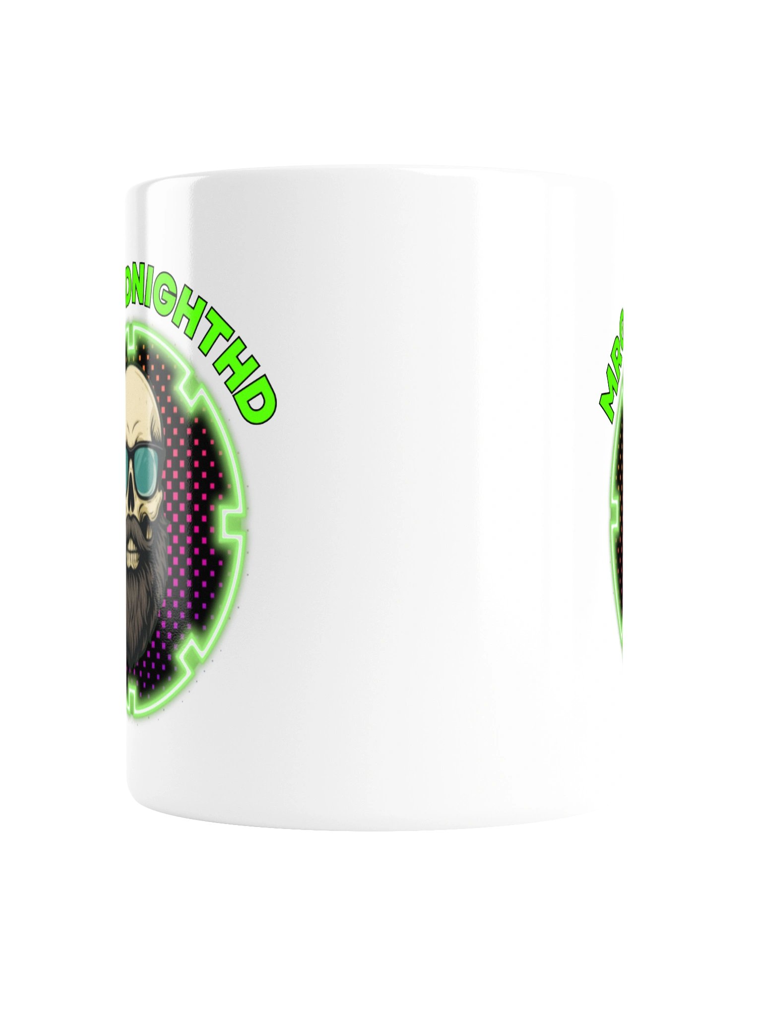 Official MRGOODNIGHTHD Skull Logo Ceramic Coffee Mug (White) product image (4)