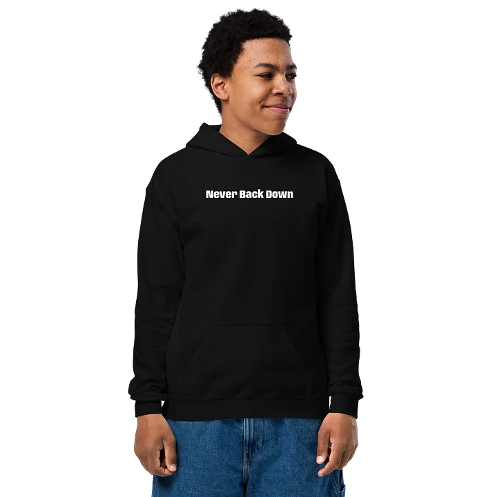 Never Back Down Boys Motivational Graphic Hoodie product image (1)