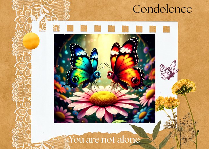 You Are Not Alone: Condolence product image (1)