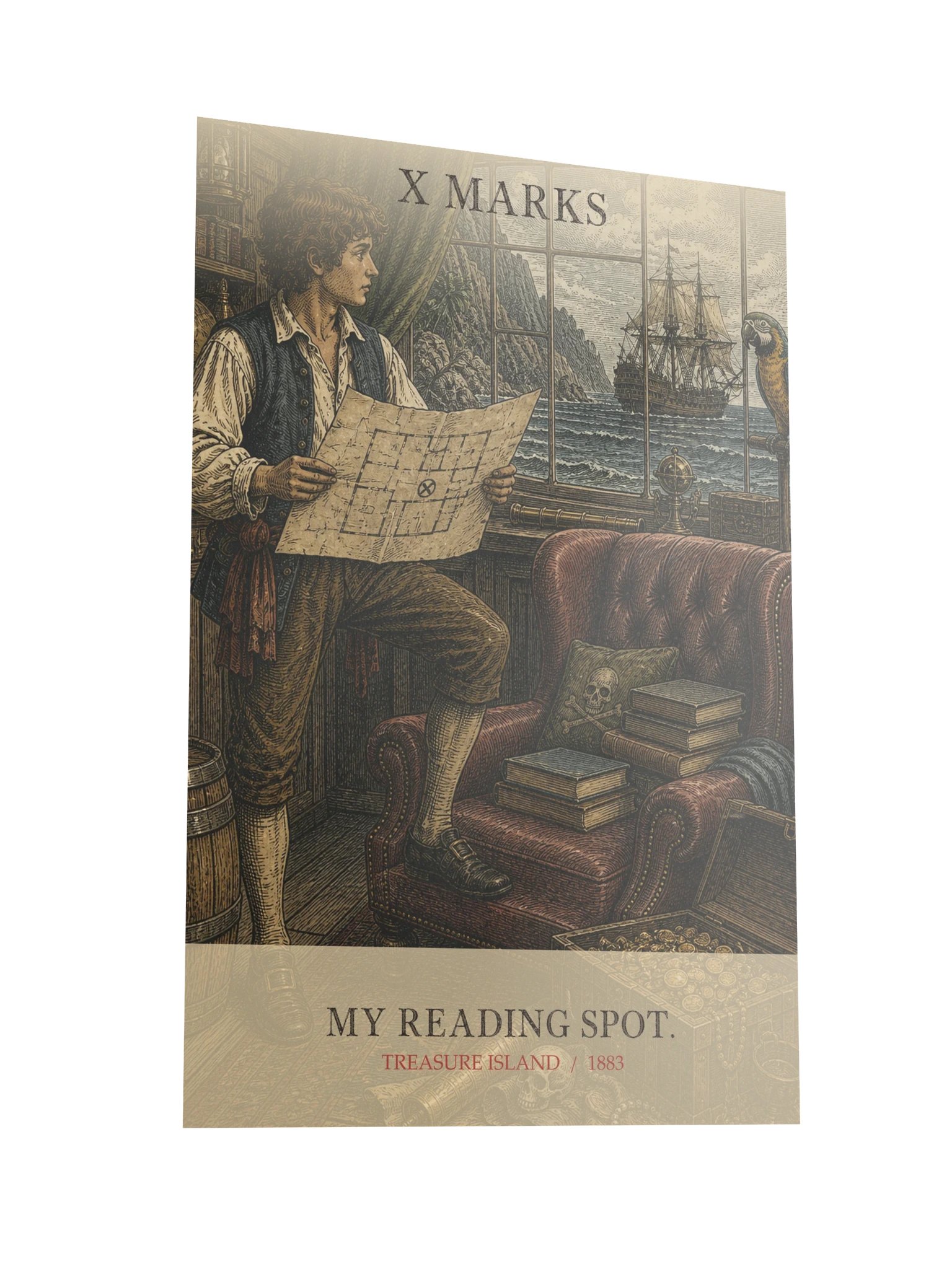 X Marks Reading Spot -- Treasure Island Art Print product image (10)