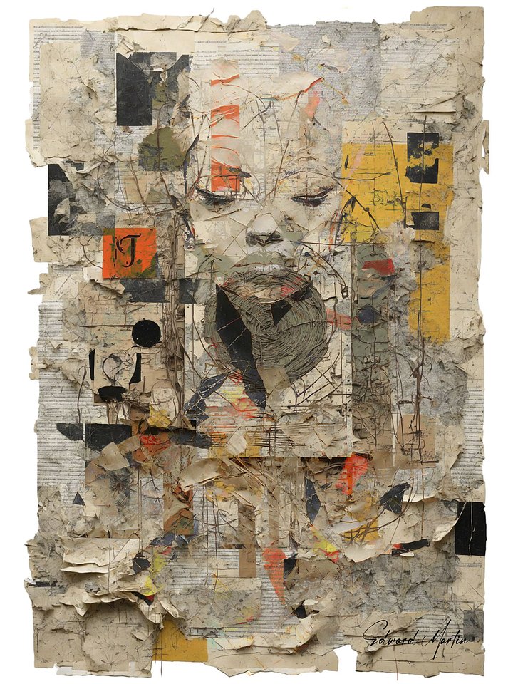 'Mental Salvation' by Edward Martin Mixed Media Collage product image (1)