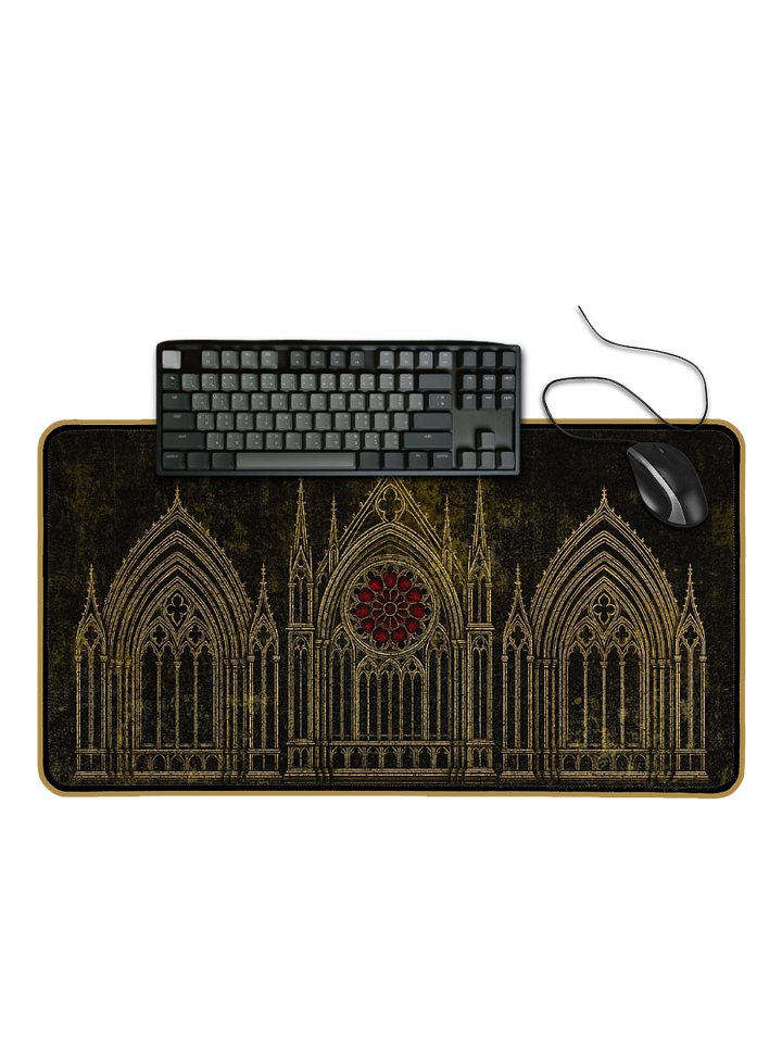 Gothic Architectural Desk Mat 15.5” x 31.5” product image (1)