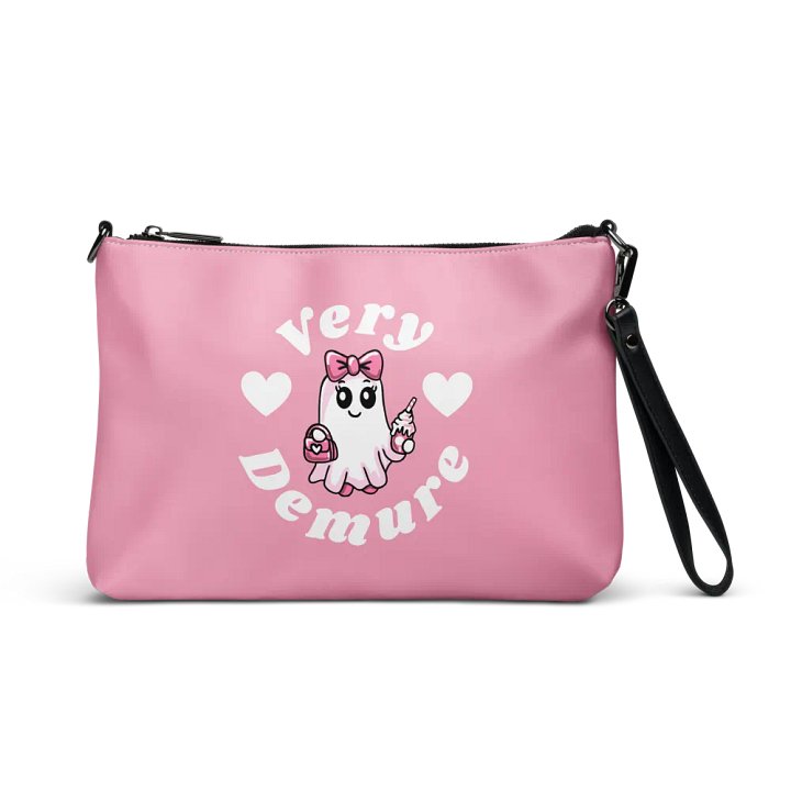 Very Demure Cute Ghost Design Flip-Sided Faux Leather Crossbody Bag product image (1)