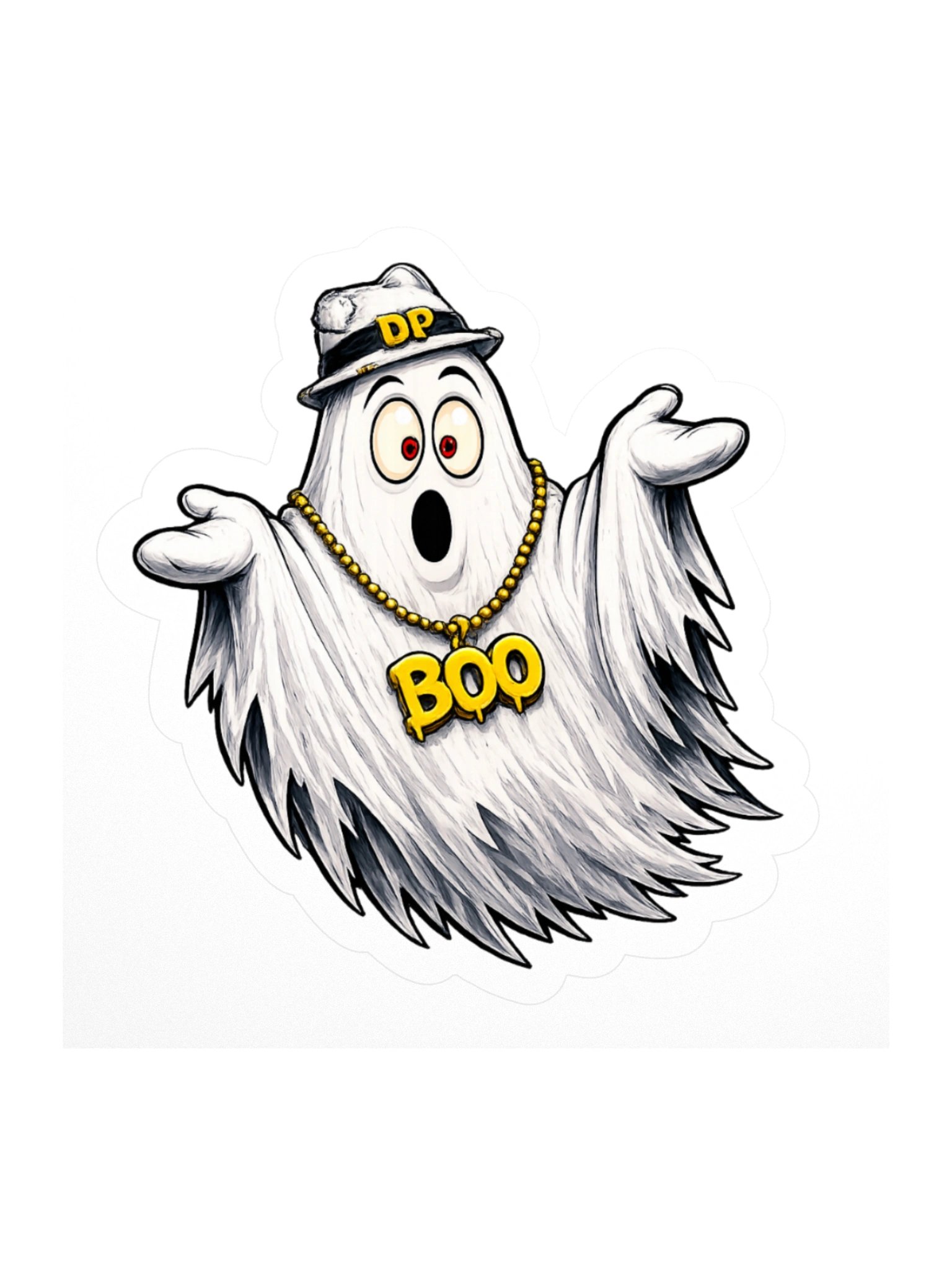 BOO 3" x 3" sticker product image (1)