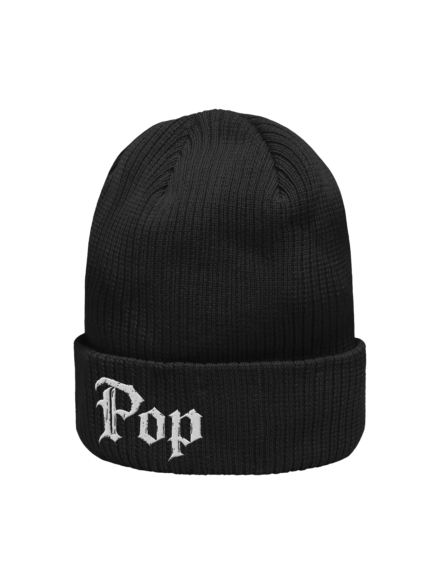 POP Logo Gothic Monogram Organic Ribbed Beanie product image (9)