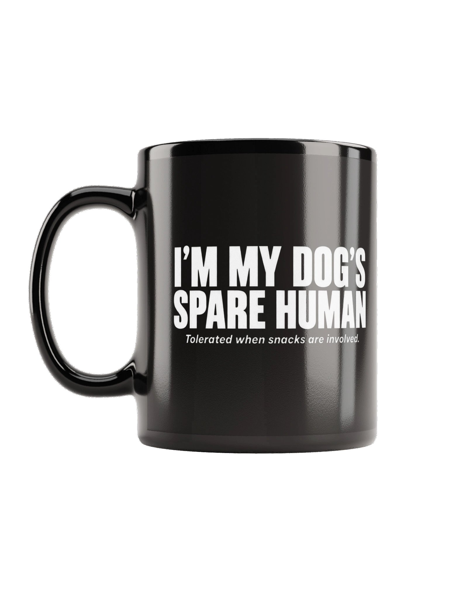 Funny Dog Lover Mug – I’m My Dog’s Spare Human Black Coffee Mug | Dog Lover Gift product image (2)