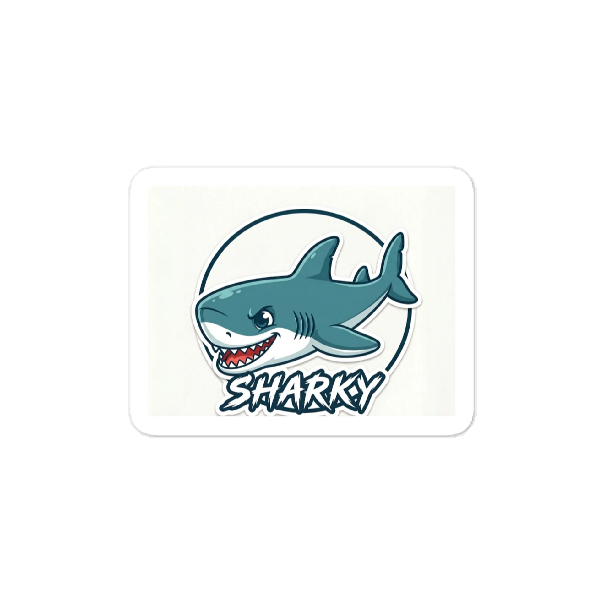 Sharky Cartoon Shark Vinyl Decal product image (1)
