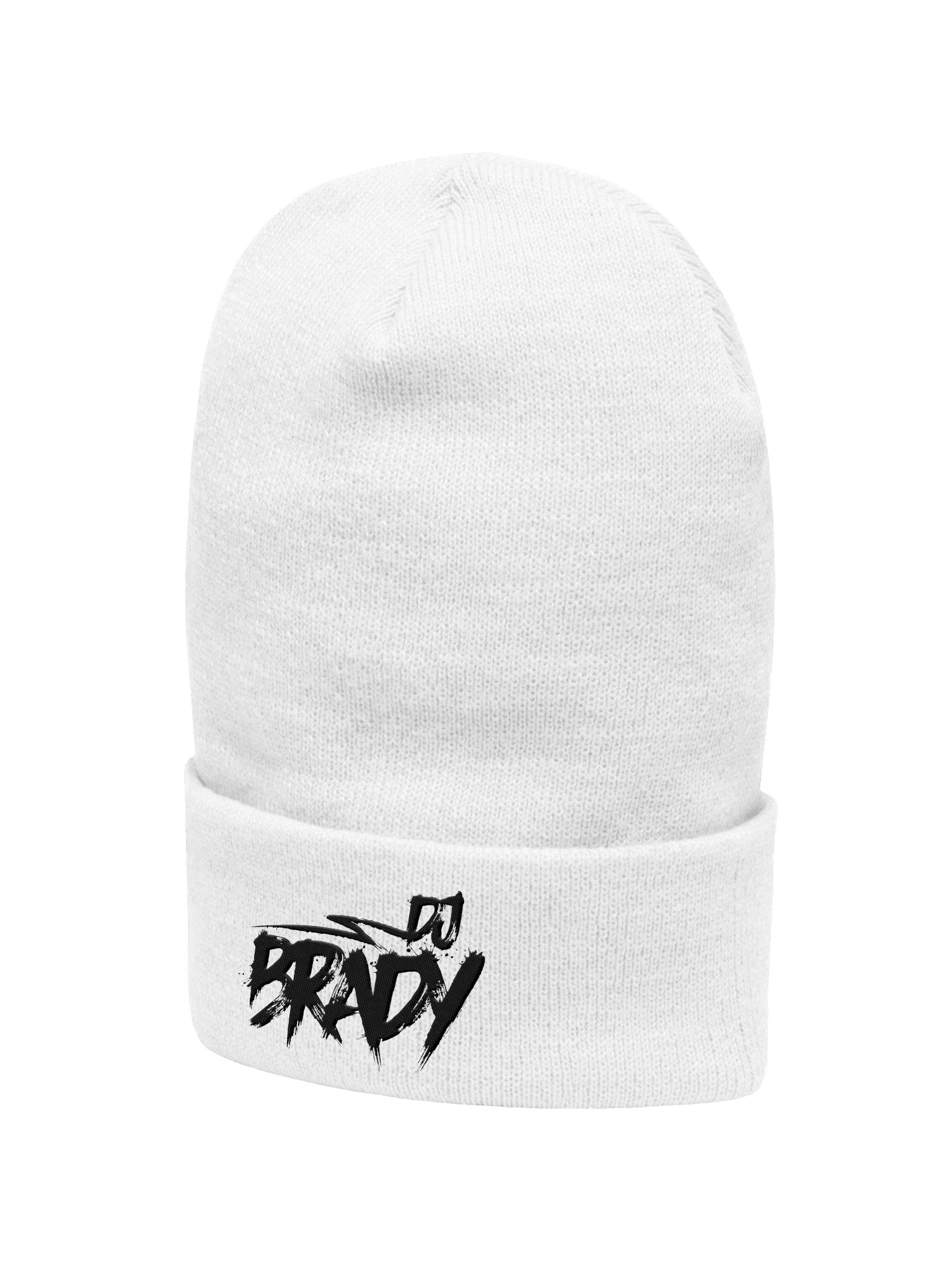 Blackout Cuffed White Beanie product image (2)