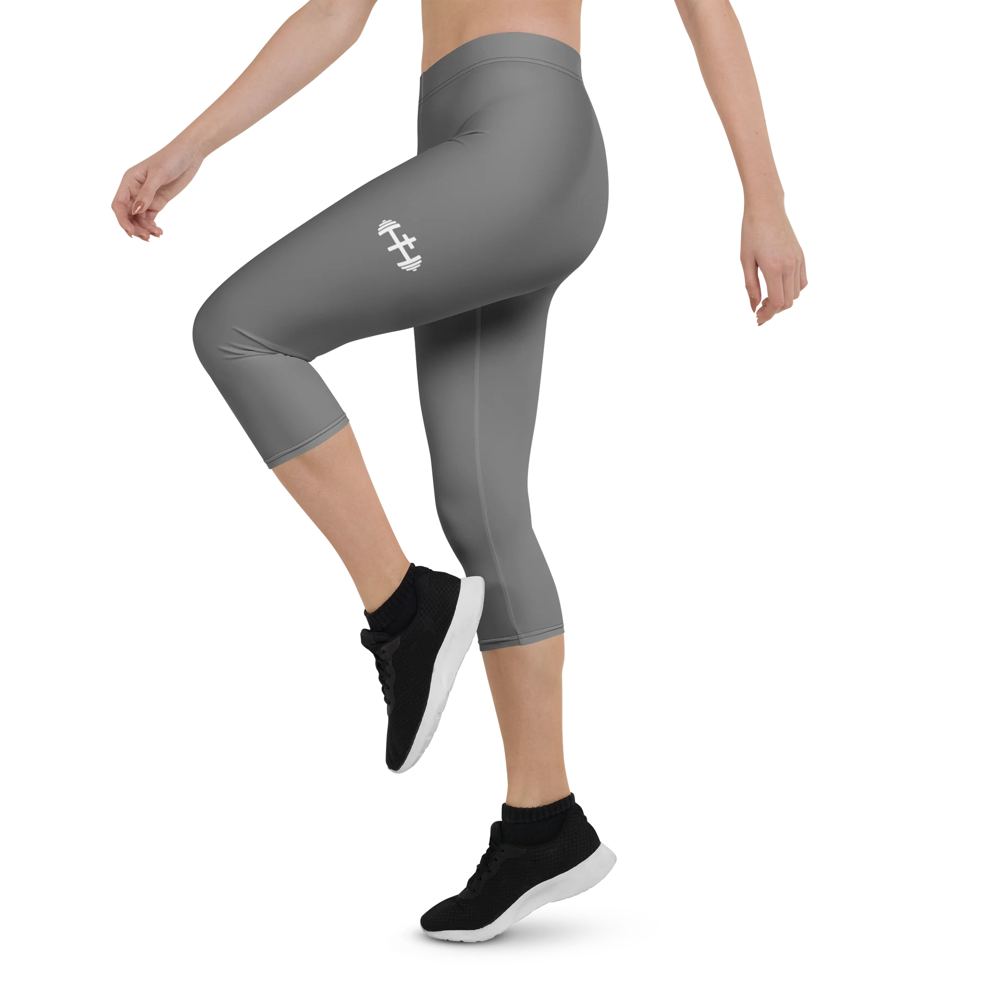 His House Womens Performance Crop Leggings - Grey product image (4)