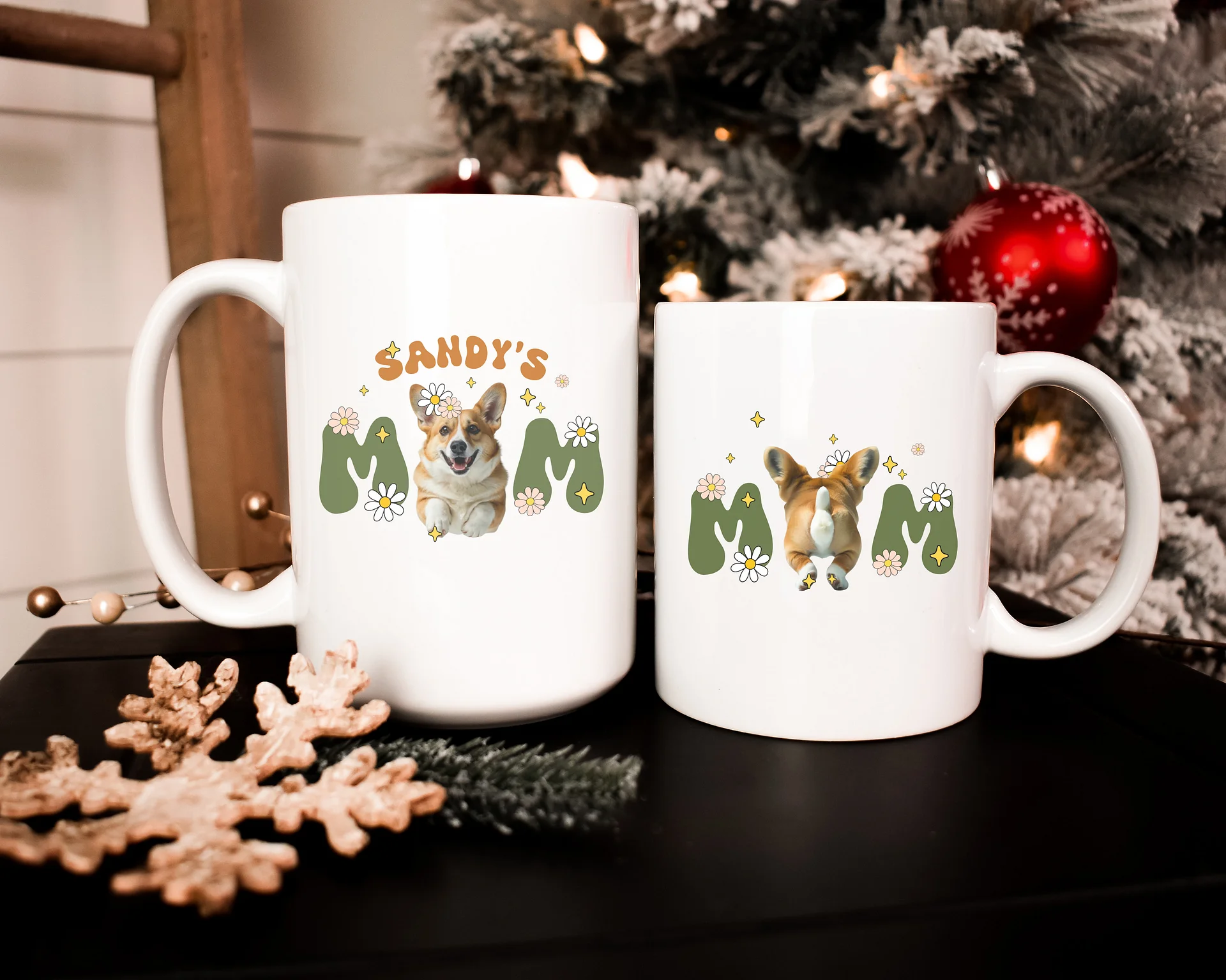 Corgi mom retro white coffee mug product image (2)