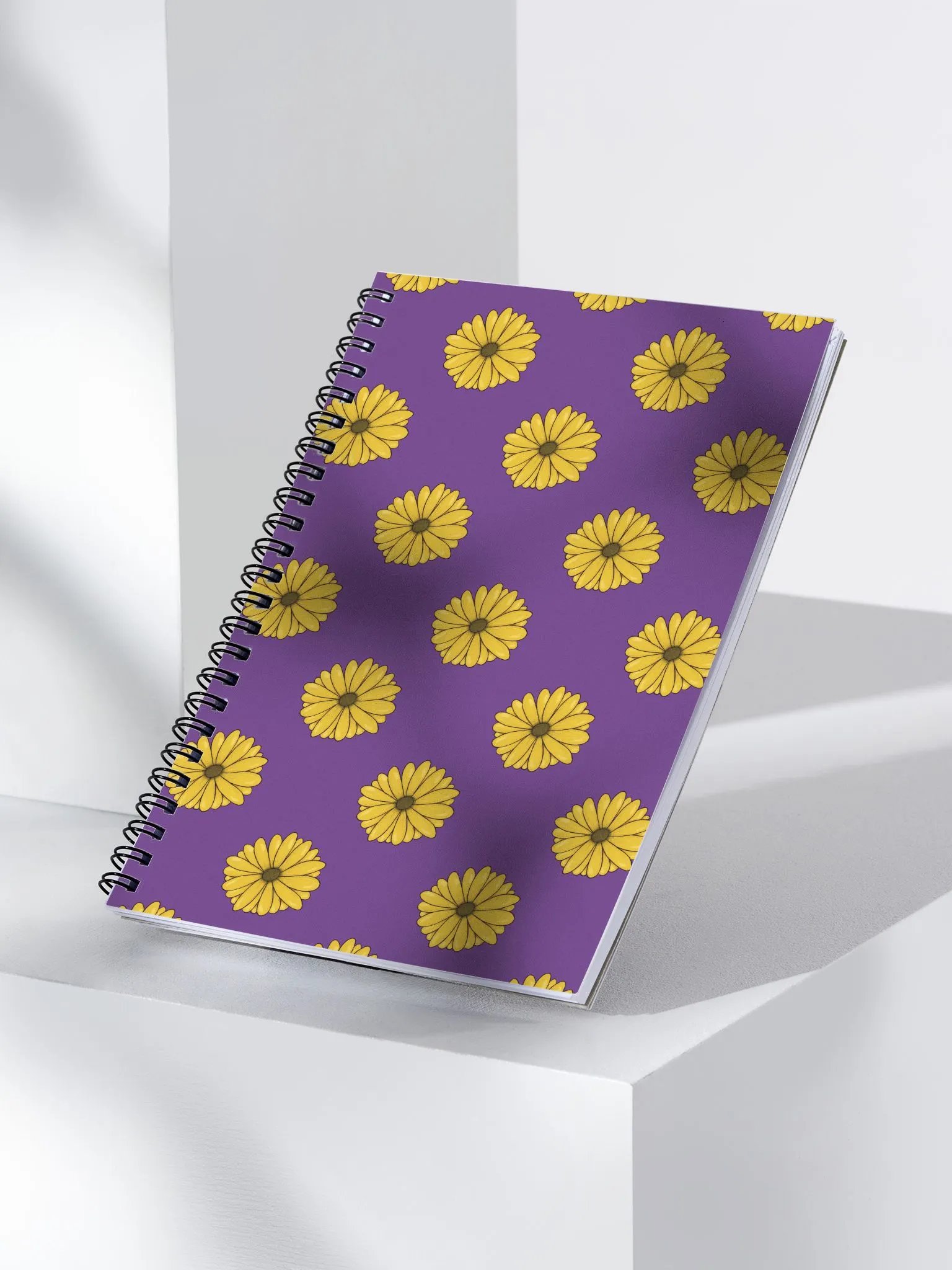 Bright Purple Daisy Spiral Notebook product image (3)