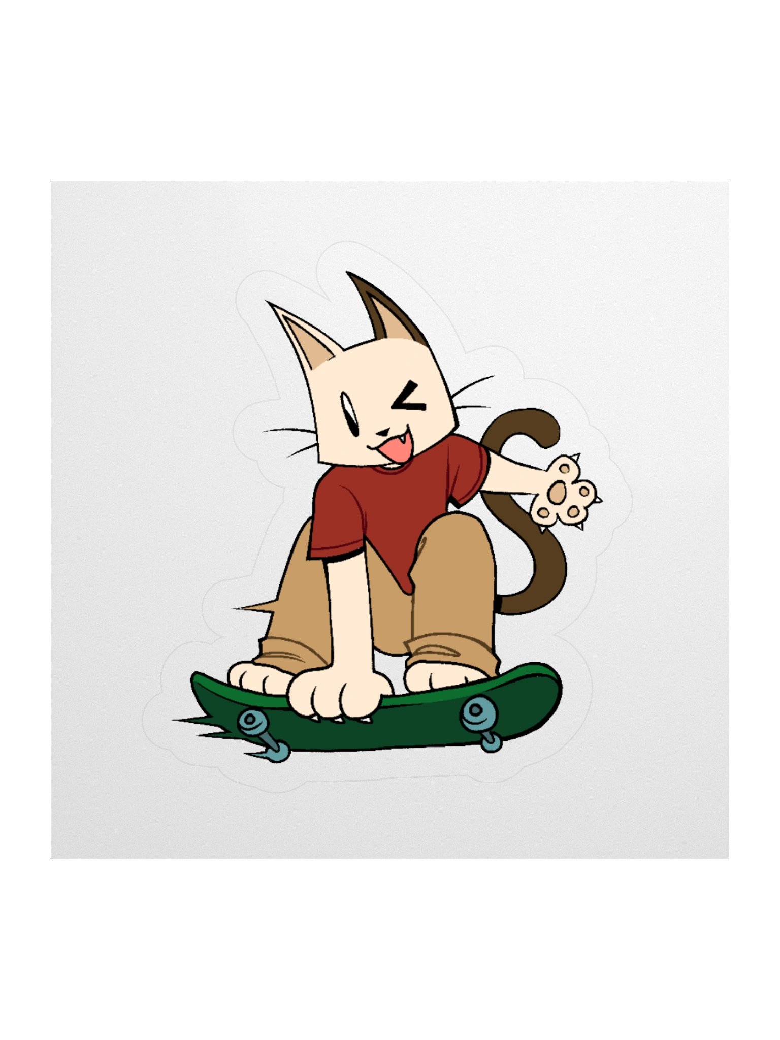 Skatie D. Cat sticker product image (1)