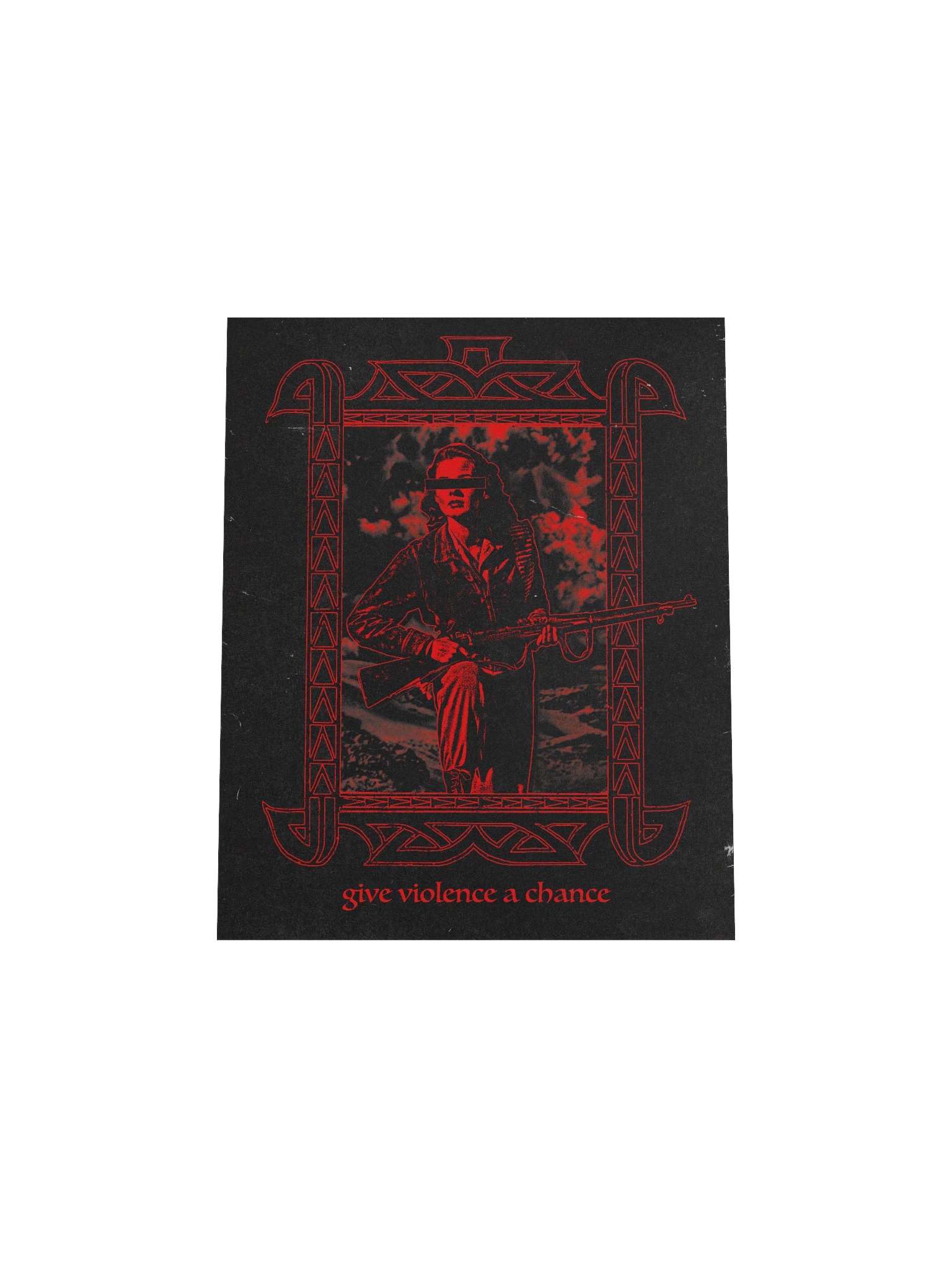 "GIVE VIOLENCE A CHANCE" POSTER RED product image (16)