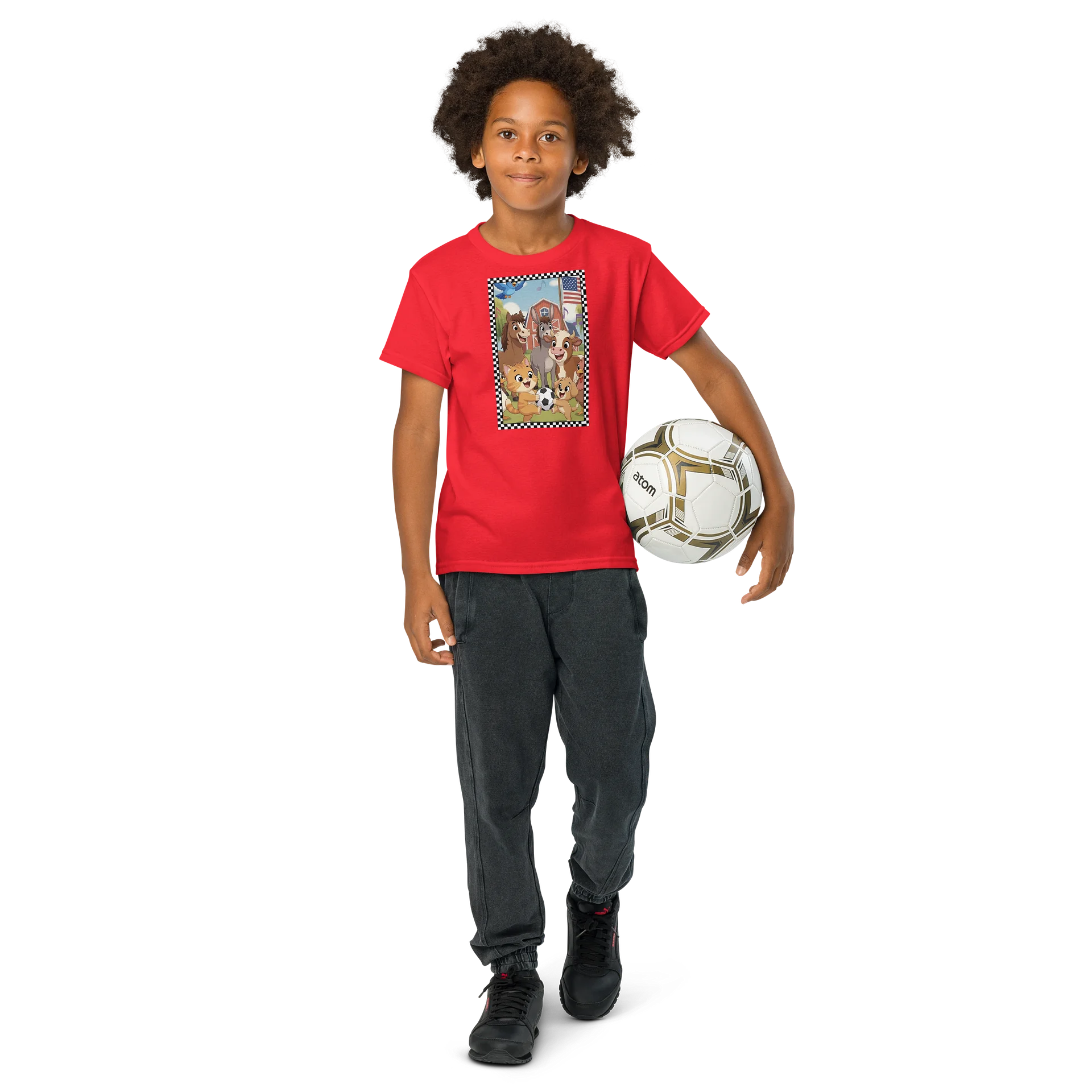 Cute Farm Friends Soccer Youth Sports Tee product image (8)