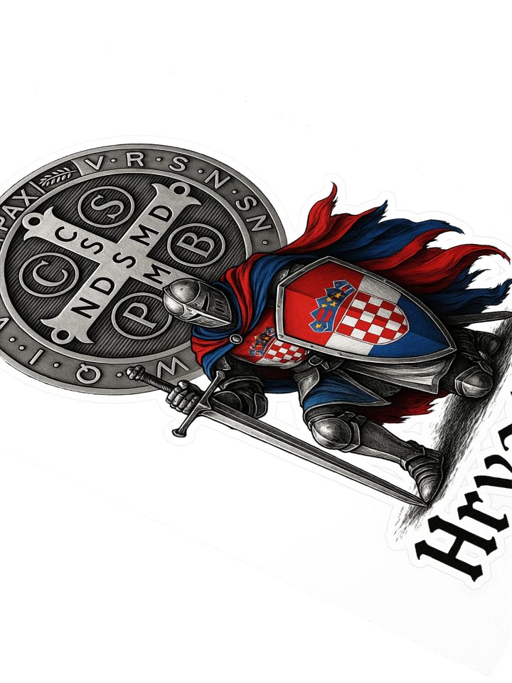 Croatian Knight Kiss Cut Sticker Sheet product image (2)