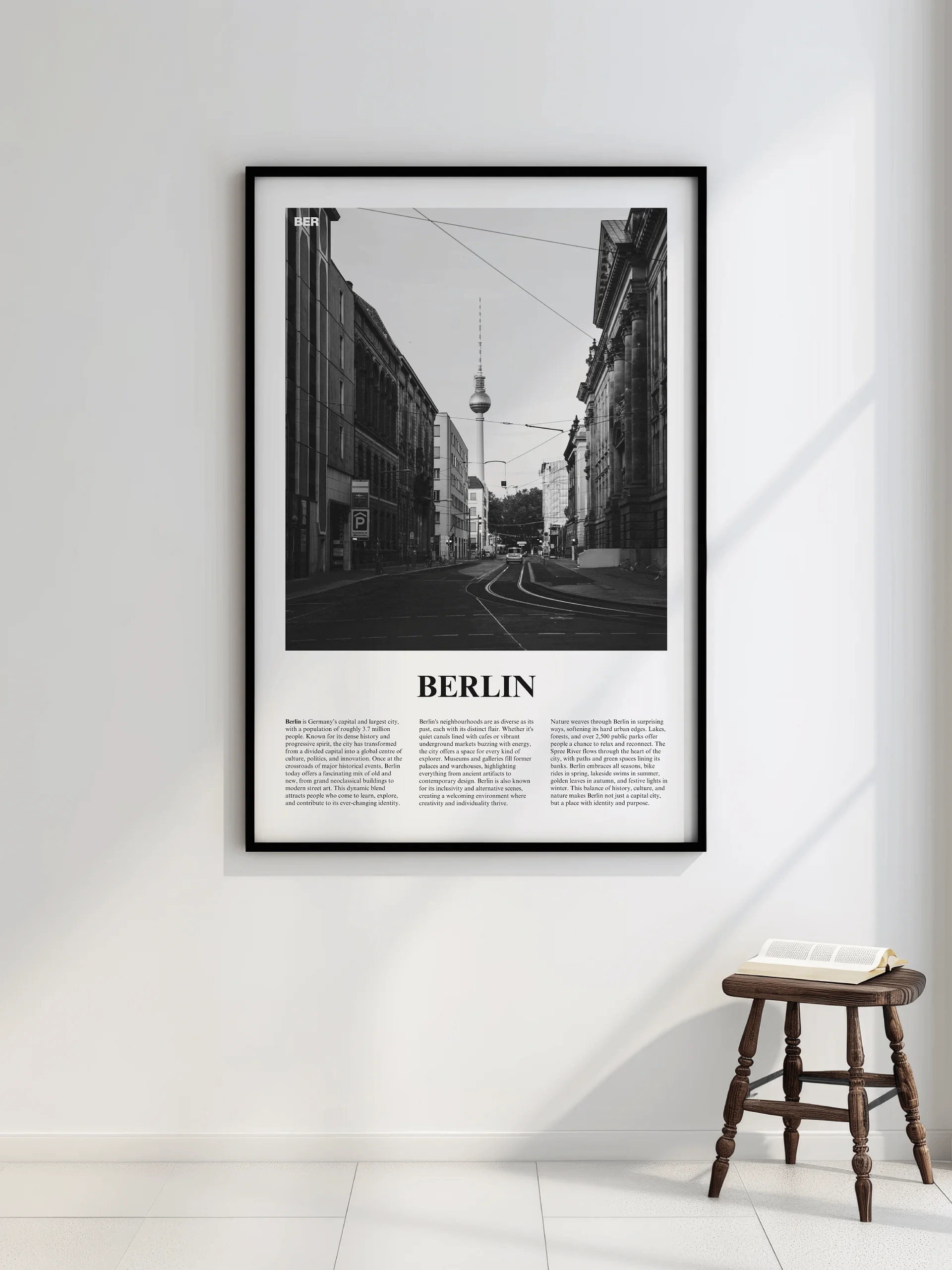 Berlin 02 Newspaper Poster | Framed product image (2)