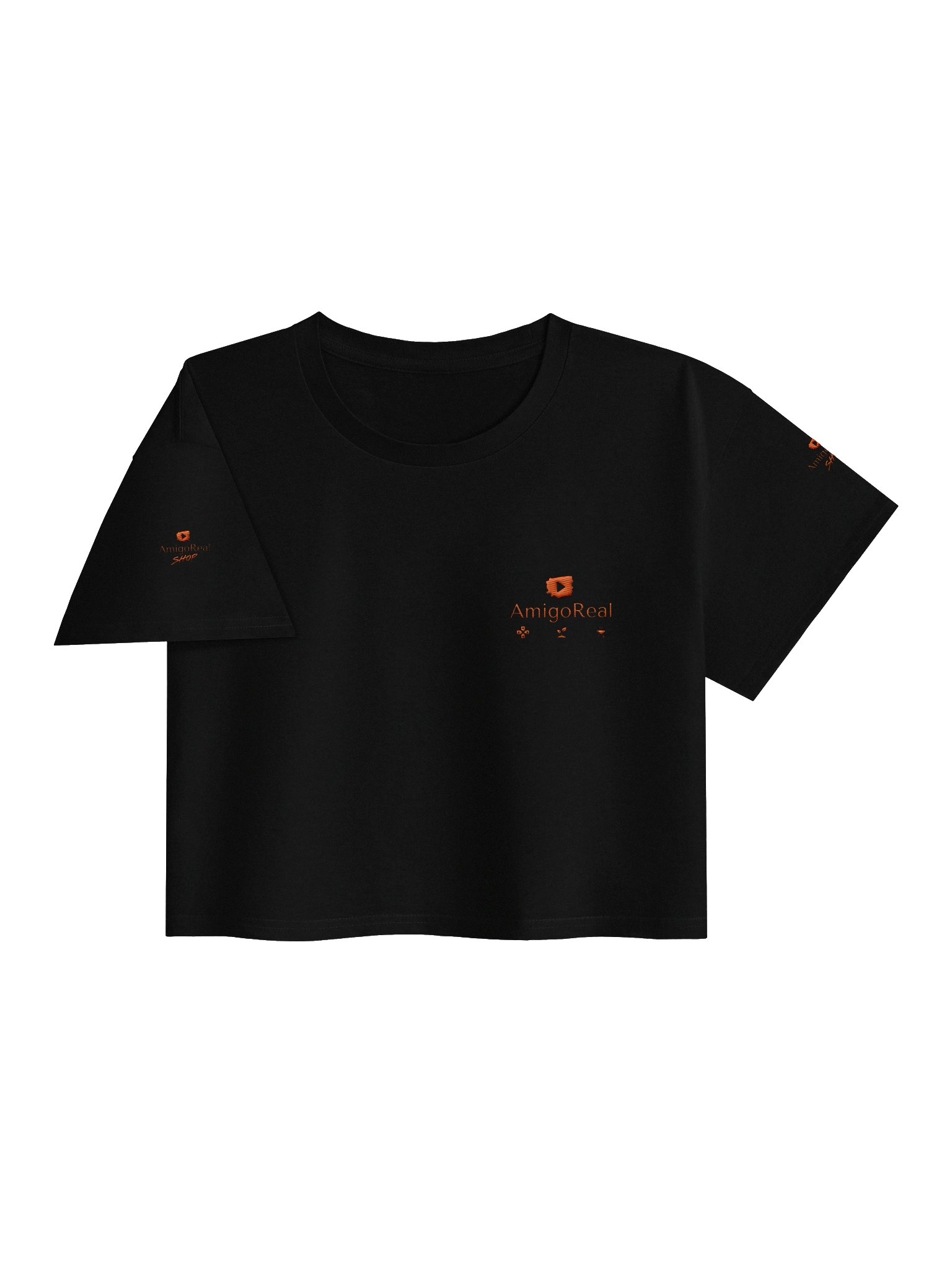 AmigoReal Damen Gekämmtes Crop Top Shirt product image (29)