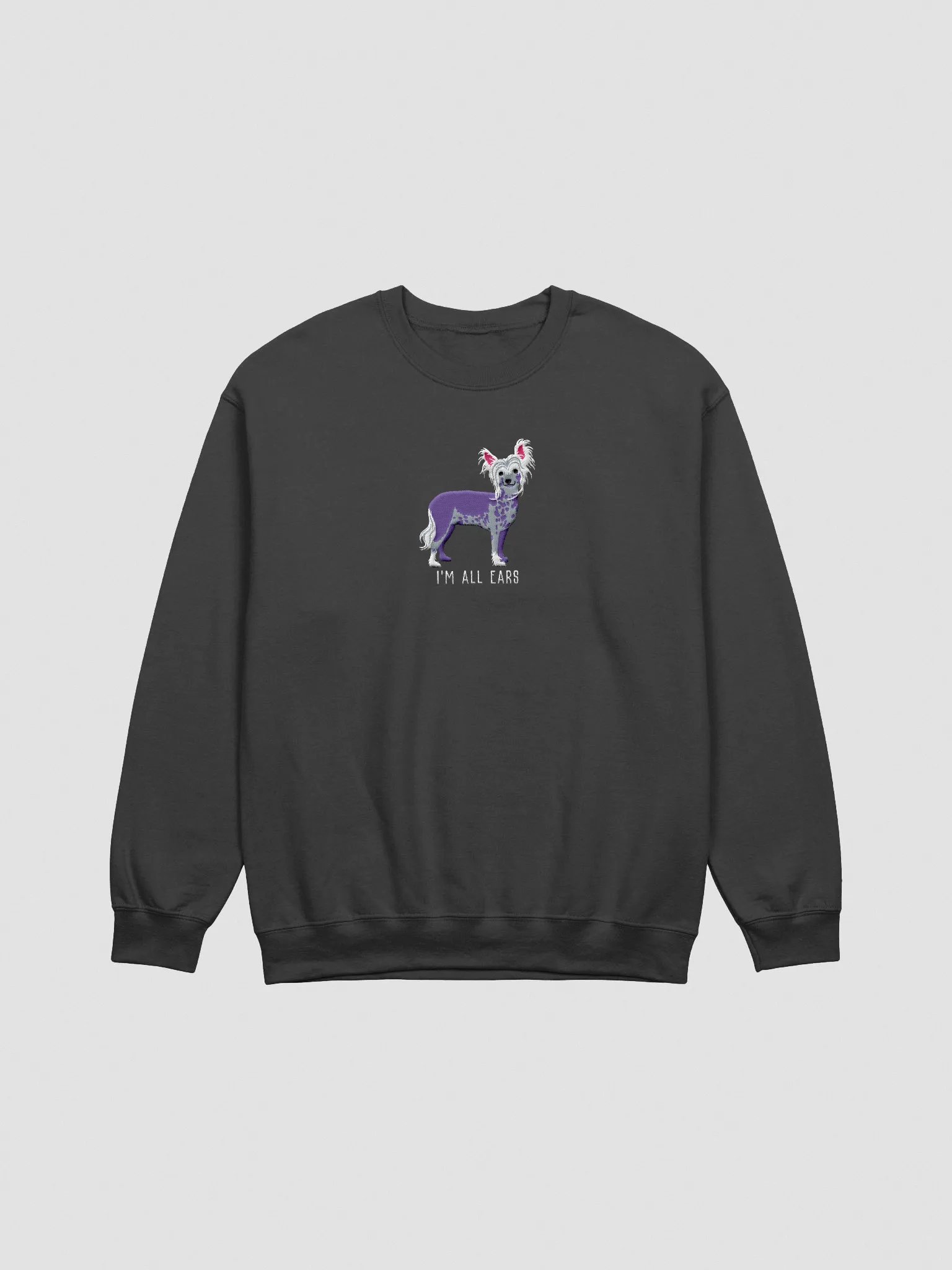 I'm All Ears Sweatshirt (Embroidered) of a Chinese Crested Dog product image (3)