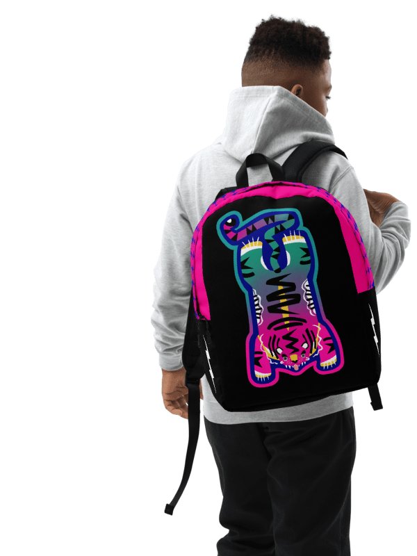 Pink and Black Tiger Backpack product image (3)
