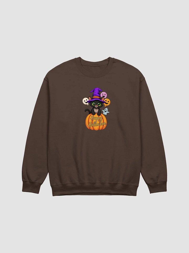 Witchy Sitting Pumpkin Cat Crewneck product image (7)