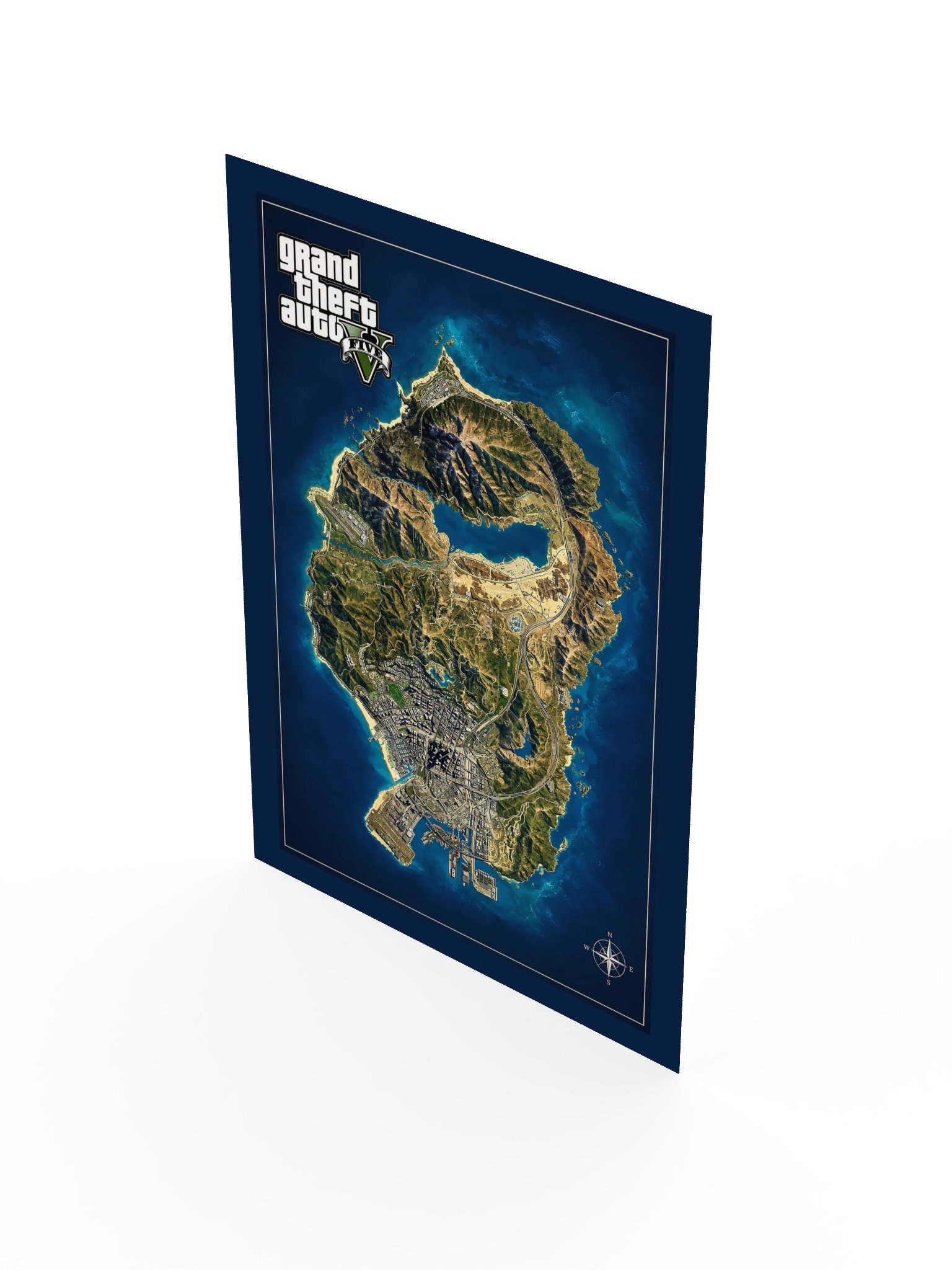 GTA V Los Santos Map Poster – Grand Theft Auto V Wall Art | Gaming Decor product image (18)