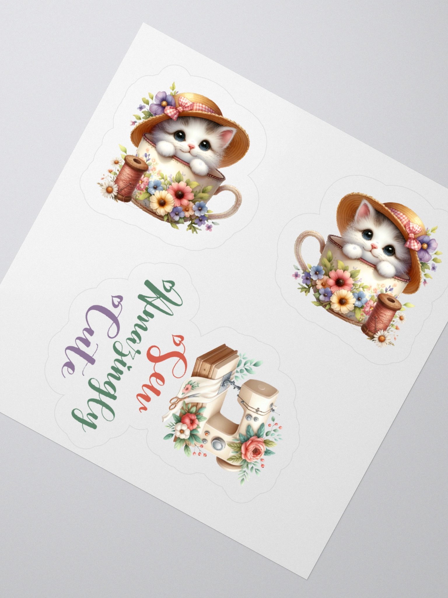 Sew Amazingly Cute Meow-tiful Kittens Stickers product image (4)